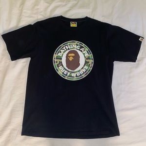 A BATHING APE 1st Black Camo Busy Works t-shirt